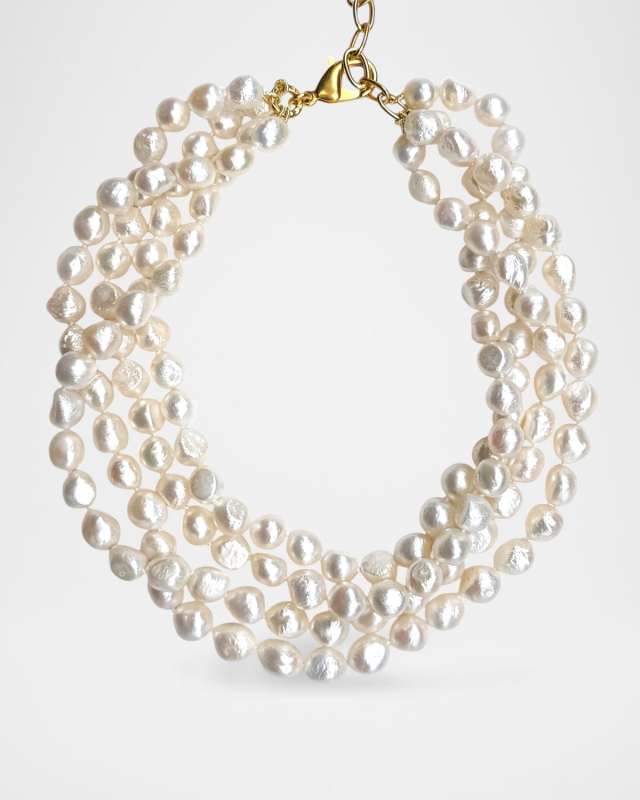 Freshwater Pearl Multi Row Necklace